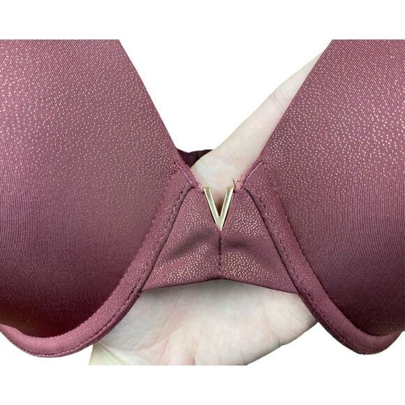 Victoria’s Secret rose/gold sparkle lined perfect coverage bra - Picture 2 of 4